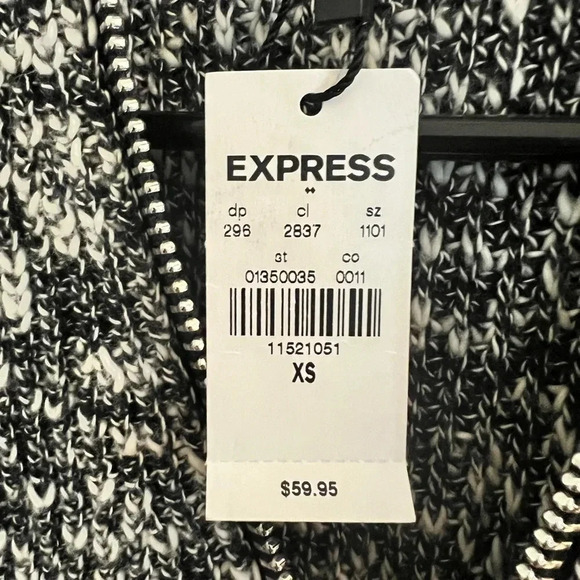 Express Women’s Gray Knit Tunic with Zipper Size XS Cozy, longline, warm - Picture 5 of 6